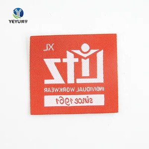 Cá nhân hoá hình dạng tùy chỉnh màu Trắng nhãn quần áo thẻ dệt nhãn cho quần áo - Product Image 2