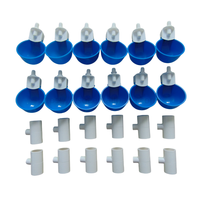 SHANGQINGTAI Nouveau lot de 12 abreuvoirs automatiques en PVC pour volailles, distributeurs d'eau pour poulets, pigeons, cailles, cages d'élevage et fermes