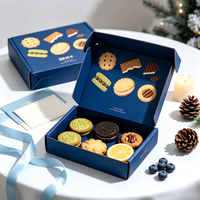 Boîte à biscuits personnalisée avec estampage doré, boîtes en papier recyclables de qualité alimentaire avec impression de motifs pour cadeaux, emballages cadeaux pour macarons de boulangerie
