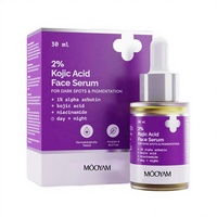 Sampel Gratis OEM/ODM Label Pribadi Serum Wajah Cair 2% Asam Kojic 1% Alpha Arbutin Niacinamide Bebas Pewangi Semua Jenis Kulit