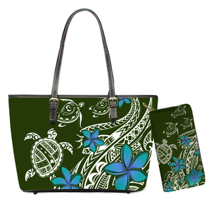 Bolso de hombro de mujer de lujo de playa Polinesia Logotipo de impresión personalizado diseño de <span class=keywords><strong>tatuaje</strong></span> de <span class=keywords><strong>tortuga</strong></span> <span class=keywords><strong>hawaiana</strong></span> bolso de mano de cuero PU para mujer - Product Image 5