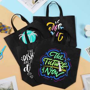 Cheap Supermarket Reusable Foldable Ultrasonic Tote Oversized <b>Black</b> Custom Shopping <b>Bags</b> 80 Gsm Non Woven - Product Image 6