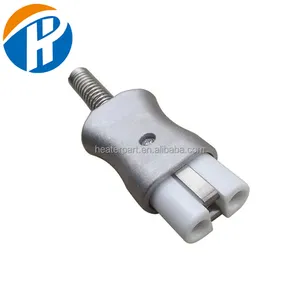 High Temperature Silicone Rubber 25A 230V 400V Electric Ceramic Plugs L shape Porcelain Heater Socket