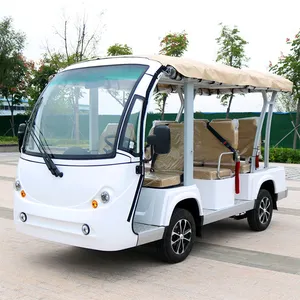 Kualitas Tinggi Klub 8 Orang Listrik Mewah Mini Tourist Train Shuttle Mobil Bus Tamasya