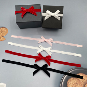 Băng PC Bán Buôn Sản Phẩm Mới 9Mm Nhung Ribbon <span class=keywords><strong>Bow</strong></span> Đóng Gói <span class=keywords><strong>Bow</strong></span> Với Băng Dính Tự Cho Hộp Đồ Trang Sức Gói - Product Image 6
