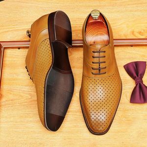 Men's <b>Height</b>-<b>Increasing</b> Business Leather <b>Shoes</b> Breathable British-Style Derby <b>Shoes</b> Men's Casual Business Wedding <b>Shoes</b> - Product Image 5