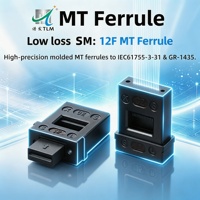 Ferrule à faible perte monomode 12F MT, trou de 125 µm, haute précision, pour modules optiques 800G/1.6T de centre de données