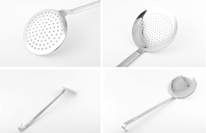 Ustensiles de cuisine en acier inoxydable, grande cuillère écumoire à fentes - Product Image 5