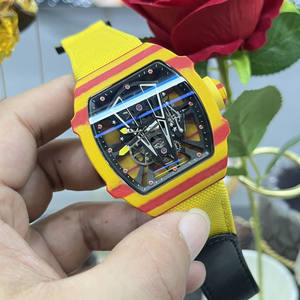 Reloj Mecánico de Alta Calidad para Hombre con Elegante Caja de Aleación, Correa de Silicona, Esfera de Cristal Hueca y Visualización de Agujas - Product Image 2