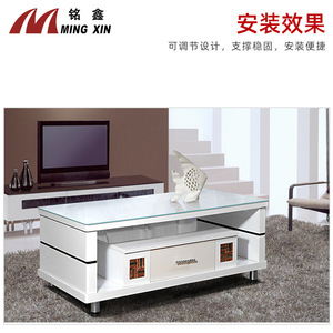Ming Xin Stainless Steel <b>Adjustable</b> Furniture <b>Legs</b> 50mm Round Modern Design For Cabinet Coffee <b>Table</b> Easy Installation - Product Image 1