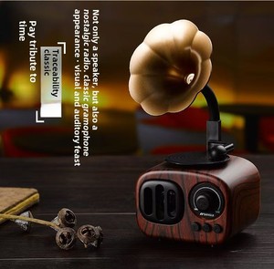 Hoa đến <span class=keywords><strong>Retro</strong></span> loa cổ điển nhỏ mini không dây khối lượng lớn gramophone xách tay <span class=keywords><strong>retro</strong></span> Loa <span class=keywords><strong>Bluetooth</strong></span> - Product Image 5