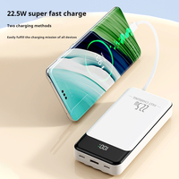 Nouveau produit vente chaude Power Bank Charge rapide 20000Mah Trois câbles intégrés Chargement pratique Banques d'alimentation portables minces