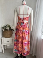 Robe de plage bohème pour femmes, Sexy, col en v profond, imprimé Floral, grand ourlet, Maxi, robe de soirée pour dames, été