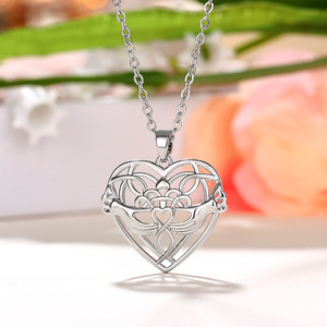 Collar con Colgante de Corazón Doble para Mujer, Cadena Larga Estilo Boho, Joyería de Moda - Product Image 6