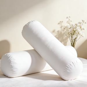 Almohada cilíndrica multifuncional de lujo con soporte para la espalda, cojín de plumas para abrazar y dormir, funda 100% algodón, esponjosa - Product Image 5