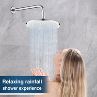 Pommeau de douche mural Leelongs à haute pression, surface de pulvérisation large de 23 cm, pulvérisateur supérieur pour salle de bain