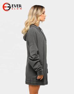 Oversized Classic kangaroo pocket wholesale women hood' Hoodie Ribbed cuffs and hem ( Manufacturer by Ever Glow ) - Product Image 3