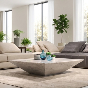 <span class=keywords><strong>Tavolino</strong></span> <span class=keywords><strong>quadrato</strong></span> moderno moderno in marmo bianco di vendita diretta della fabbrica di mobili Shunde - Product Image 4