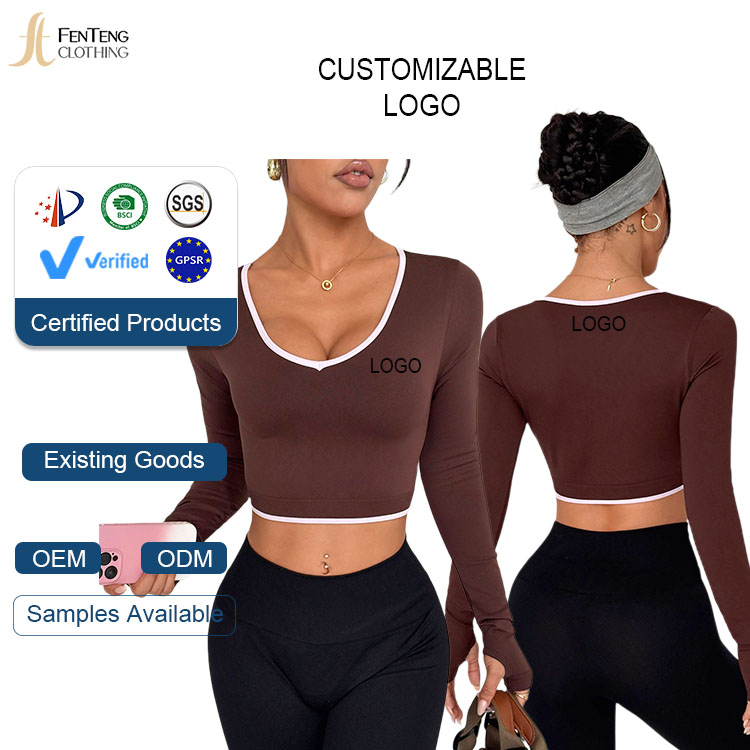 Under Lulu Custom New Women's Slim-fit Long Sleeve Round Neck Yoga Top with Quick Dry Spandex/Nylon Pattern for Outdoor Sports