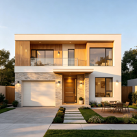 Bâtiments en structure d'acier léger de haute qualité Maisons préfabriquées modulaires modernes Villas de luxe pour une résidence permanente