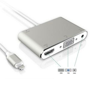 Adaptador HDMI VGA con Conector de Audio de 3.5mm para iPhone y iPad - Product Image 1