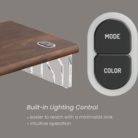 Support de montage pour moniteur de jeu RVB STB33-01 avec lumières LED Support d'étagère de rangement pour ordinateur en bois et acrylique