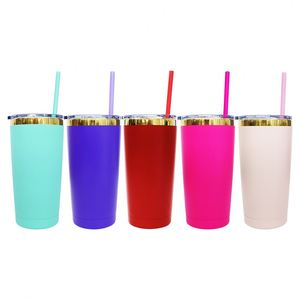 Custom LogoBulk Travel Mug Stainless Steel Powder Coated Black White Mixed <b>Mirror</b> Gold Plated 20oz Tumbler for Laser Engraving - Product Image 2