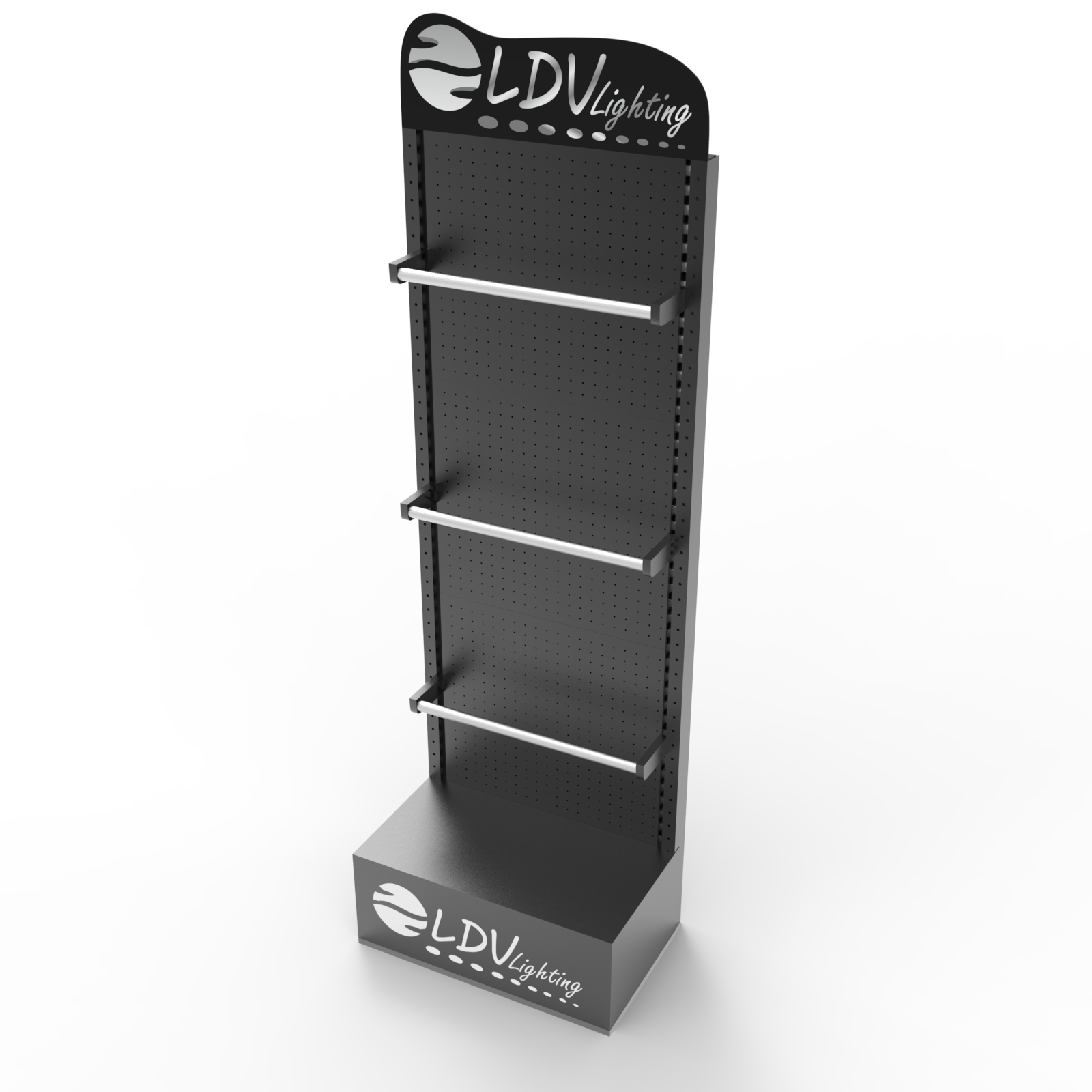 Apache Modern Customizable Heavy Duty Double-Sided Perforated Metal Display Stand Powder Coating for Store Supermarket Shelves — view 3