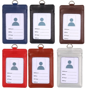 3 חריצים עור אמיתי צוות עובד אמיתי כרטיס מזהה כרטיס - Product Image 2