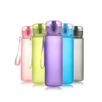 Bouteille d'eau de sport 500ml, avec paille Pop-up, à couvercle rabattable, sans BPA, en Tritan et anti-fuite