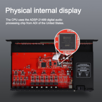 ADSP DP460, Sistema de Gestión de Altavoces de Audio Profesional con Frecuencia de Muestreo de 96 kHz, 4 Entradas y 8 Salidas, FIR Integrado, Función MUTE, DSP de Audio Digital, Metálico