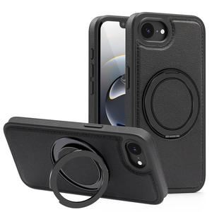 Cuir <span class=keywords><strong>d</strong></span>'affaires pour <span class=keywords><strong>iPhone</strong></span> 16 étui de téléphone en cuir magnétique couverture arrière porte-anneau pour <span class=keywords><strong>iPhone</strong></span> 16 E 2025 - Product Image 2