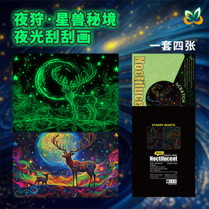 Nuevo producto de comercio electrónico transfronterizo: Pintura que brilla en la oscuridad Night Watcher Star Beast Secret Realm, Van Gogh Hecho a Mano - Product Image 4
