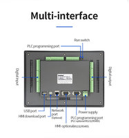 Controlador lógico programable analógico de temperatura Coolmay de en controlador todo en uno Plc de pantalla táctil Hmi de 10 pulgadas
