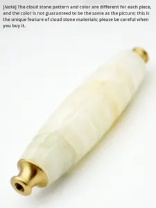 โคมไฟตั้งโต๊ะทรงยุโรป ประดับพู่ทองแดงแท้ ฐานหินอ่อน โคมไฟหินคลาวด์ สำหรับห้องนอน โต๊ะทำงาน ของตกแต่งบ้าน พร้อมอุปกรณ์ประกอบ - Product Image 3