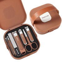 Ensemble de coupe-ongles anti-éclaboussures en acier inoxydable, 8 pièces, avec étui de rangement, fonctionnement manuel, pour femmes et hommes