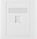 Ports simples Cat5e Cat6 Utp 86 Type plaque frontale réseau plaque murale 1 port 86 panneau de prise Rj45