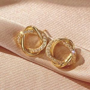 Orecchini a Perno Minimalisti con Zirconi, Eleganti e Scintillanti, Gioielli da Donna per Uso Quotidiano, Idea Regalo - Product Image 5