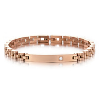 CAIOOCHE Bracelet jonc unisexe en acier inoxydable plaqué or 18 carats, largeur 6 mm, maillons incurvés, certifié, tendance, bracelets et joncs de mode