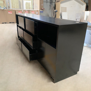 Comptoir de réception moderne en MDF pour salon de beauté, caisse de magasin de vêtements, établissement de formation, éclairage LED, hôtels, immeubles de bureaux - Product Image 5