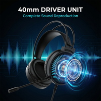 Casque de jeu filaire USB avec micro RGB HIFI pour PC, produit électronique en gros PJT-DEP2448