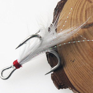 Hameçon à trois branches pour la pêche à la mouche, taille 4/0, pour la truite et l'utilisation en mer - Product Image 2
