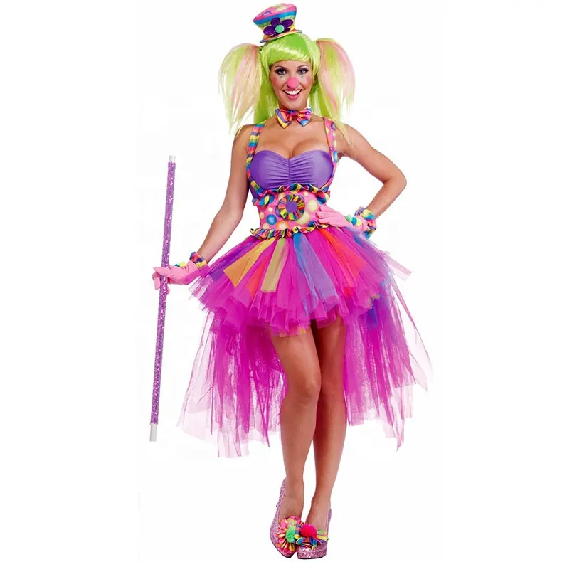 Costumes d'halloween pour adultes, Design créatif, taille unique, Costume de Clown de bonbon pour dames, Costume pour Cosplay