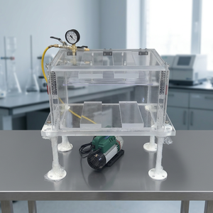 Cube de chambre à vide acrylique de laboratoire de haute qualité pour pompes modèle de technologie d'ingénierie BURHANI BETAVCC01 Garantie 1 an en acier inoxydable - Product Image 4