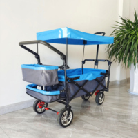 Poussette pliable à quatre roues personnalisable avec auvent supportée par l'OEM