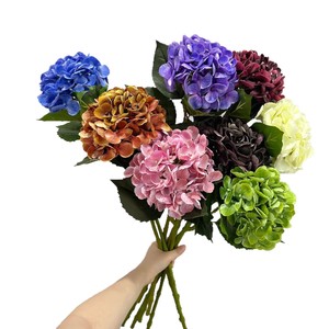Bouquet d'hortensias artificiels Meng Jie en polyester, grandes fleurs pour décorations de mariage et d'hôtel - Product Image 5