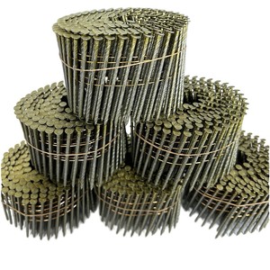 Clavos en Espiral 1 1/4 con 14000 Piezas, Alambre de Acero OEM con Recubrimiento Amarillo, Tipo Espiral Liso para Clavadora Neumática - Product Image 4