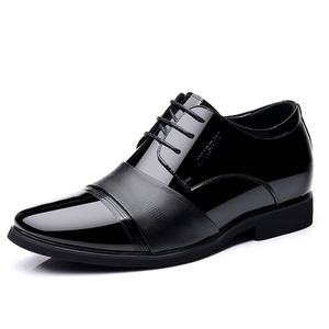 Men's Pointed Toe Leather Business Loafers Slip-On with Hidden Heel Lift New Arrival Genuine Leather for Office Career Weddings - Product Image 1