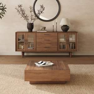 AJUNION Mobilier moderne de salon <span class=keywords><strong>Table</strong></span> basse en bois et ensemble de support TV <span class=keywords><strong>Table</strong></span> centrale <span class=keywords><strong>Console</strong></span> multimédia Ensemble de <span class=keywords><strong>table</strong></span> pour le salon - Product Image 6