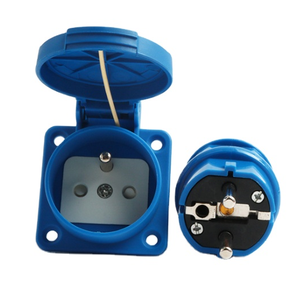 Steker Chenf IP54 <span class=keywords><strong>CEE</strong></span>/IEC Standar Internasional SCHUKO/Prancis 230V <span class=keywords><strong>16</strong></span> Amp 2P+E Dapat Diulangi Penggunaan Tahan Air - Product Image 6